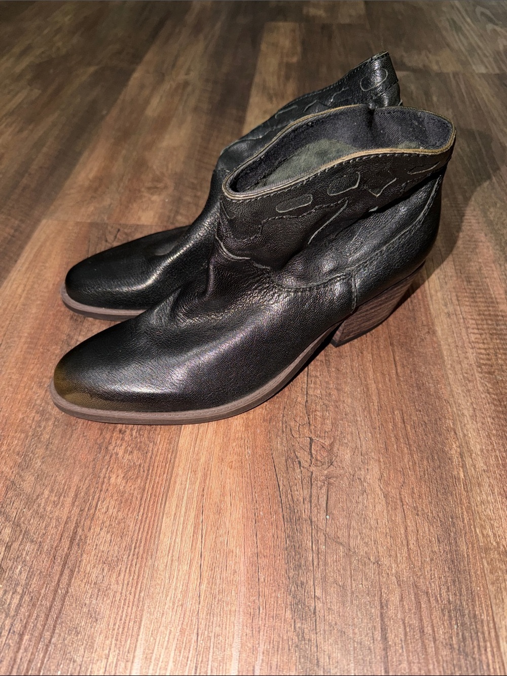 Nine West Black Vapalmet Ankle Western Boots 8M NWOT